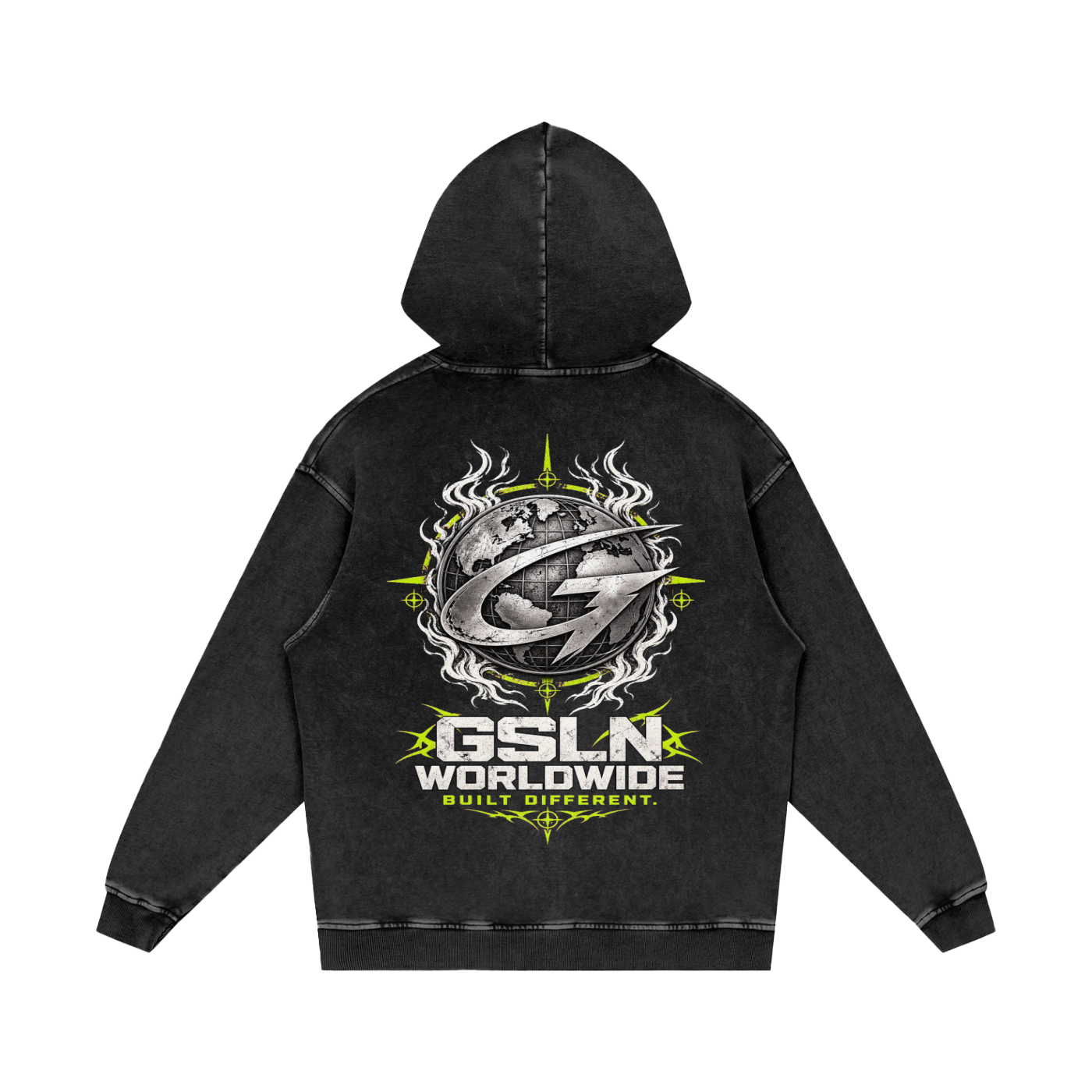 Gasline GSLN Worldwide Snow-Washed Heavyweight Hoodie